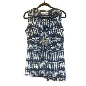 Peter Nygard Tie Dye Embellished Tank‎ Top